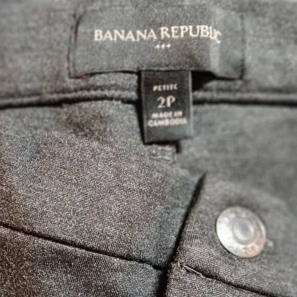 BANANA REPUBLIC Dark Gray Ponte Stretch Dress Pants NWOT - Picture 7 of 10